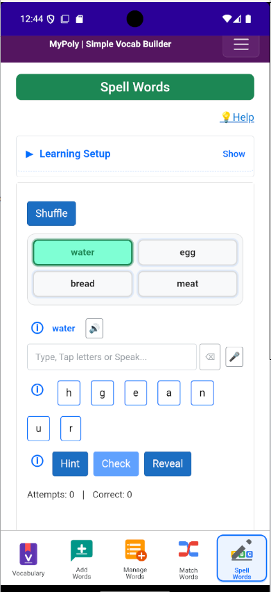 MyPoly Spell Words